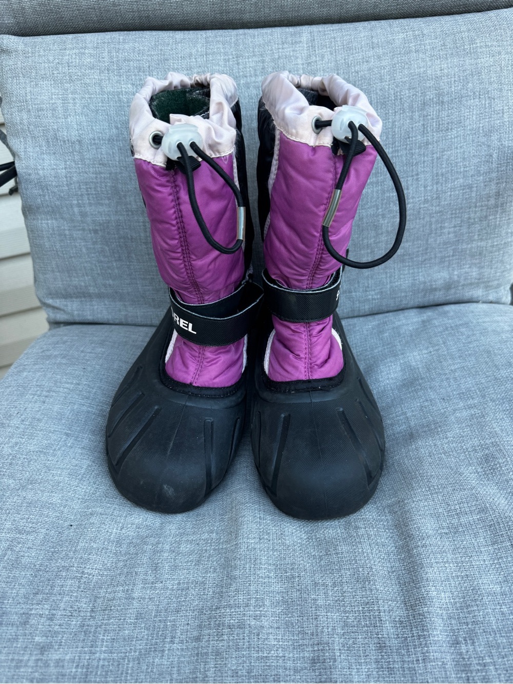 Sorel Youth Flurry Waterproof Winter Snow Boots Purple Black Size 6 - Picture 3 of 6